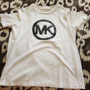 Michael Kors Women's T-shirt, White and black initials.